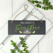 Personalised ""Gin Bar"" Printed Hanging Slate Plaque - ForYou.ie