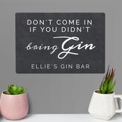 Personalised Gin Metal Sign - ForYou.ie image