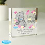 Personalised Me to You Lovely Mum Crystal Token - ForYou.ie