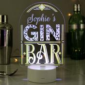 Personalised Gin Bar LED Colour Changing Night Light - ForYou.ie