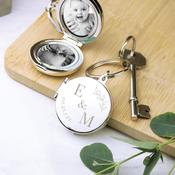 Personalised Foliage Couples Photo Keyring - ForYou.ie