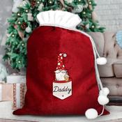 Personalised Gonk Family Red Christmas Sack - Male - ForYou.ie