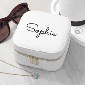 Personalised White Travel Jewellery Case - ForYou.ie