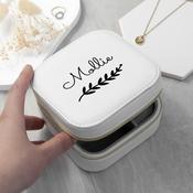 Personalised Wreath White Travel Jewellery Case - ForYou.ie