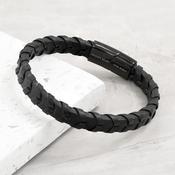 Personalised Men's Leather Chevron Bracelet - ForYou.ie