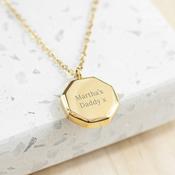 Personalised Men's Gold Infinity Octagon Pendant Necklace - ForYou.ie