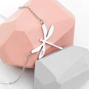 Personalised Dragonfly Silver Necklace - ForYou.ie