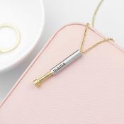 Personalised Gold and Silver Round Hidden Message Capsule Women's Necklace - ForYou.ie