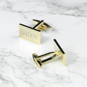 Personalised Rectangle Gold Plated Cufflinks - ForYou.ie image