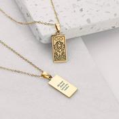 Personalised Strength Tarot Card Necklace - ForYou.ie image