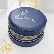 Personalised Blue Round Jewellery Case - ForYou.ie