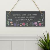 Personalised Wild Flowers Slate Garden Sign - ForYou.ie