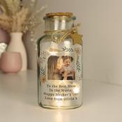Personalised Wild Flowers Photo Upload LED Light Up Jar - ForYou.ie