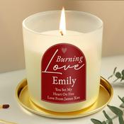 Personalised Burning Love Candle Jar - ForYou.ie image