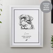 Personalised Dog Breed White Framed Print - ForYou.ie image