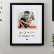 Personalised Pet Photo Upload Black Framed Print - ForYou.ie image