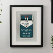 Personalised Perfect Match Black Poster Frame - ForYou.ie image