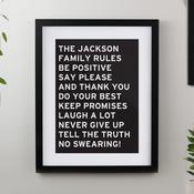 Personalised Typography Black Poster Frame - ForYou.ie image