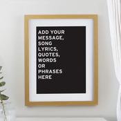 Personalised Typography Oak Poster Frame - ForYou.ie image