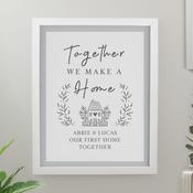 Personalised Home White Poster Frame - ForYou.ie image
