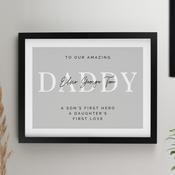Personalised Free Text Black Poster Frame - ForYou.ie image