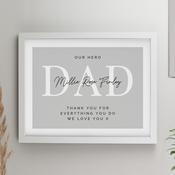 Personalised Free Text White Poster Frame - ForYou.ie image