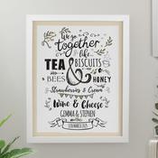 Personalised We go Together White Poster Frame - ForYou.ie image