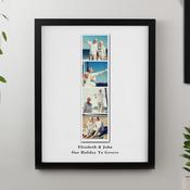 Personalised Photo Upload Strip Black Poster Frame - ForYou.ie image