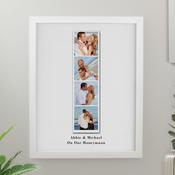 Personalised Photo Upload Strip White Poster Frame - ForYou.ie image