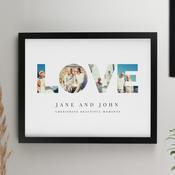 Personalised LOVE Photo Upload Black Poster Frame - ForYou.ie image