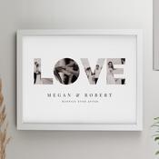 Personalised LOVE Photo Upload White Poster Frame - ForYou.ie image