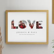 Personalised LOVE Photo Upload Oak Poster Frame - ForYou.ie image
