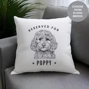 Personalised Reserved For Dog Breed Cushion - ForYou.ie image