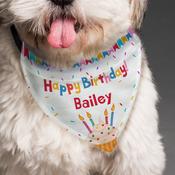 Personalised Happy Birthday Dog Bandana - ForYou.ie image