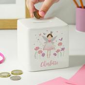 Personalised Fairy Princess Ceramic Money Box - ForYou.ie image
