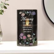 Personalised Wild Flowers Smoked Glass LED Candle - ForYou.ie image
