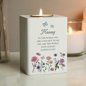 Personalised Wild Flowers Tealight Holder - ForYou.ie image