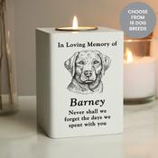 Personalised Dog Breed Memorial Tealight Holder - ForYou.ie image