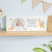 Personalised Safari Animals Photo Upload Wooden Ornament - ForYou.ie