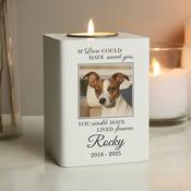 Personalised Pet Photo Upload Memorial Tealight Holder - ForYou.ie image