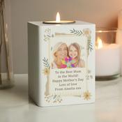 Personalised Wild Flowers Photo Upload Tealight Holder - ForYou.ie image