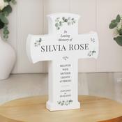Personalised Memorial Cross Wooden Ornament - ForYou.ie