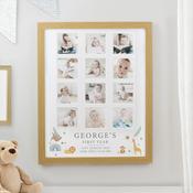 Personalised Animals Oak Multi Photo Frame - ForYou.ie image