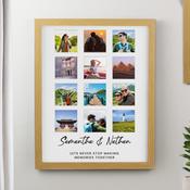 Personalised Oak Multi Photo Frame - ForYou.ie image