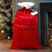 Personalised Special Delivery Red Sack - ForYou.ie