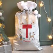 Personalised Initial Reindeer Christmas Sack - ForYou.ie