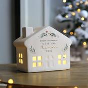 Personalised Christmas Foliage LED House - ForYou.ie