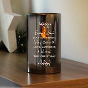Personalised Christmas Smoked Glass LED Candle - ForYou.ie