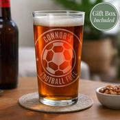 Personalised Football Badge Pint Glass - ForYou.ie
