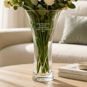 Personalised Large Hand Cut Ruby Diamond Effect Heart Vase - ForYou.ie image